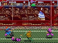 une photo d'Ã©cran de Teenage Mutant Ninja Turtles IV - Turtles In Time sur Nintendo Super Nes